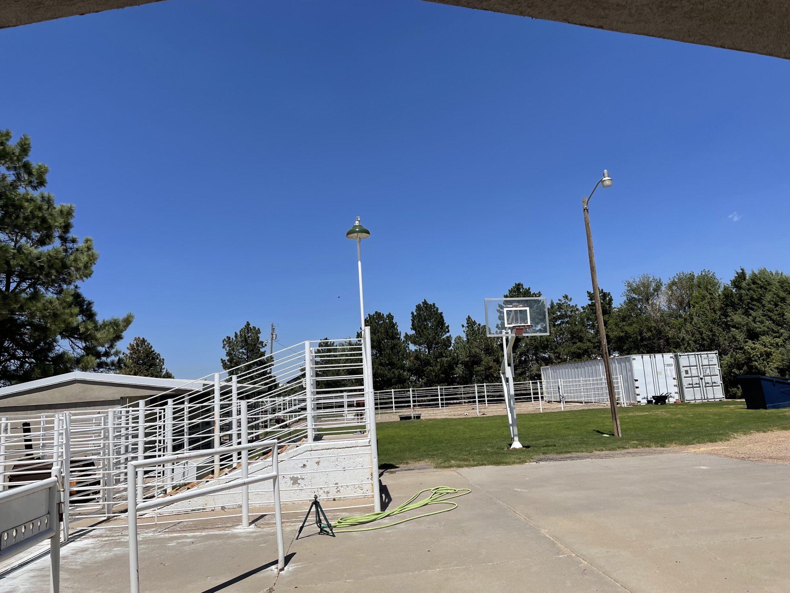 Cattle Unloading Area with Barn and Pens